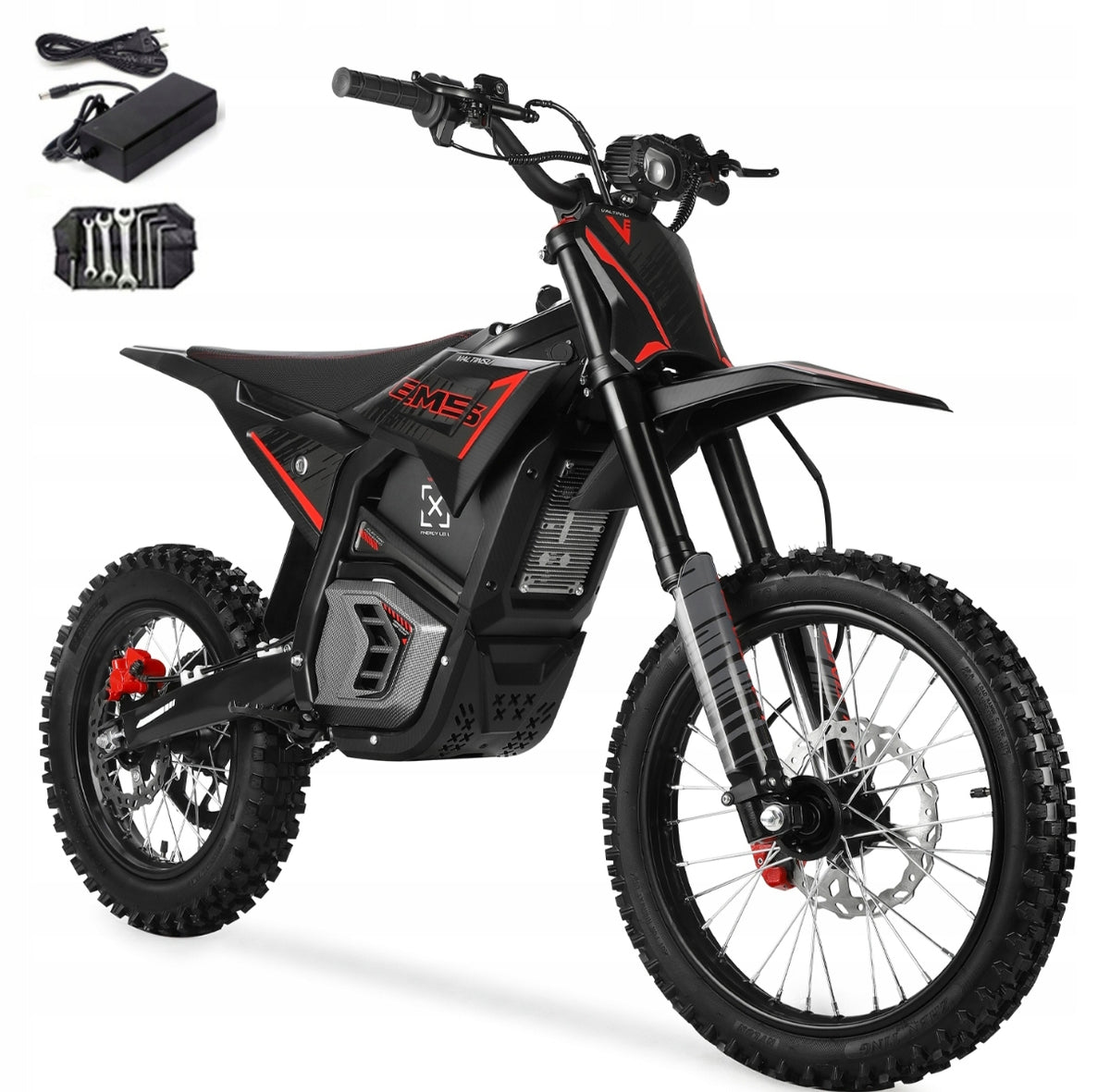 VALTINSU EM5 Pro Czarny - 4800W Elektryczny Cross Off-Road 60V 27Ah 80km/h